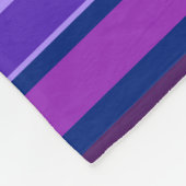 Blauwe en paarse horizontale strepen fleece deken (Hoek)