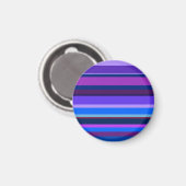 Blauwe en paarse horizontale strepen magneet (Voorkant / Achterkant)