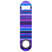 Blauwe en paarse horizontale strepen speed flessenopener (Achterkant)