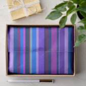 Blauwe en paarse horizontale strepen tissuepapier (Geschenk)