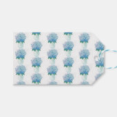 Blauwe en Paarse hydrangea Cadeaulabel (Voorkant (Horizontaal))