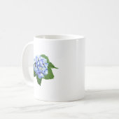 Blauwe en Paarse hydrangea Koffiemok (Voorkant links)
