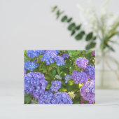 Blauwe en Paarse hydrangeas Briefkaart (Staand voorkant)