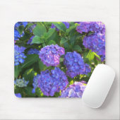 Blauwe en Paarse hydrangeas Muismat (Met muis)