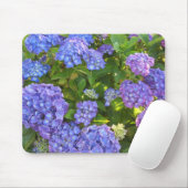 Blauwe en Paarse hydrangeas Muismat (Met muis)