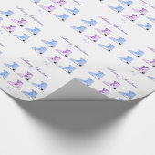 Blauwe en Paarse ijsSchaatsen Cadeaupapier (Hoek)