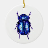 Blauwe en Paarse kegel Keramisch Ornament (Voorkant)