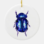 Blauwe en Paarse kegel Keramisch Ornament (Achterkant)