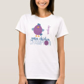 Blauwe en Paarse kippen T-shirt (Voorkant)