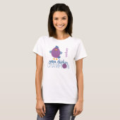 Blauwe en Paarse kippen T-shirt (Voorkant volledig)