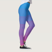 Blauwe en paarse kleuren strepen Leggings (Rechts)