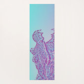 Blauwe en Paarse krokodillenprint Yogamat (Achterkant)