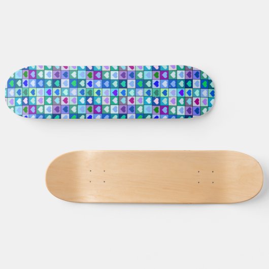 Blauwe en Paarse kunstmeisjes Persoonlijk Skateboard (Horizontaal)