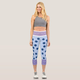 Blauwe en Paarse Leggings