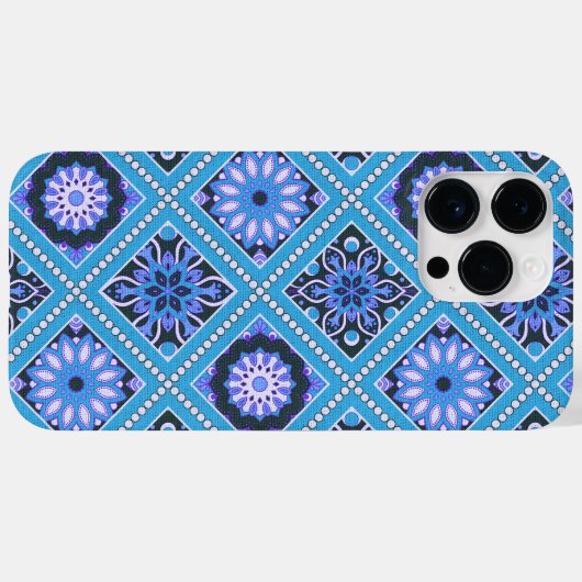 BLAUWE EN PAARSE MANDALPATRONEN Case-Mate iPhone CASE (Achterkant (horizontaal))