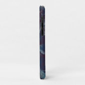 blauwe en paarse marmer Case-Mate iPhone case (Achterkant/links)