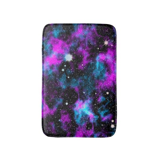 Blauwe en Paarse melkweg Badmat (Voorkant Verticaal)