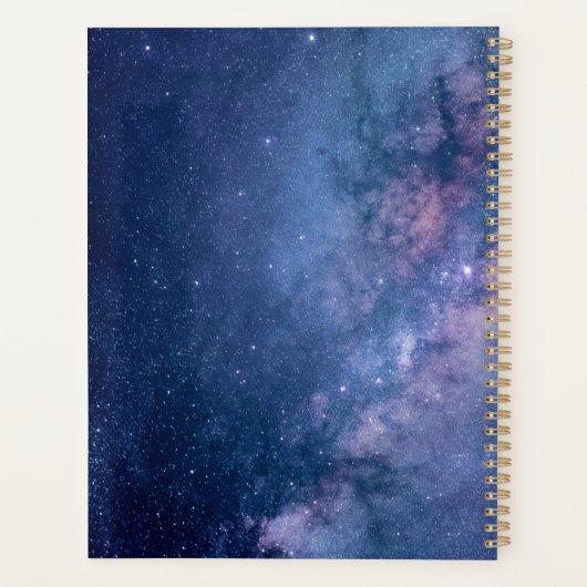 Blauwe en Paarse melkweg Planner (Achterkant)