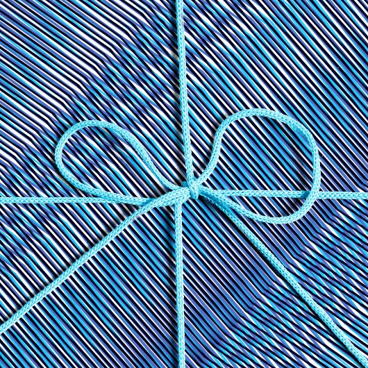 Blauwe en paarse moiré Stripes - Trippy Abstract Cadeaupapier