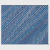 Blauwe en paarse moiré Stripes - Trippy Abstract Cadeaupapier (Vlak)