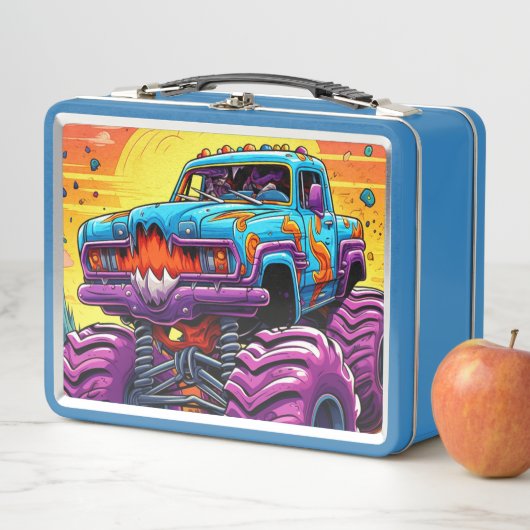 Blauwe en Paarse monstertruck (In situ)