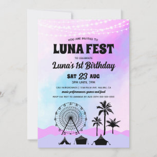 Blauwe en Paarse muziekfeestdag Kaart