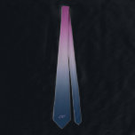 Blauwe en paarse nacht hemel ombre monogram stropdas<br><div class="desc">Donkerblauw en gedempt paarse nachthemel ombre is een ideaal stropdas voor een avondje uit. Aangepast optioneel monogram.</div>