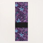 Blauwe en paarse neonbloemen yogamat (Achterkant)
