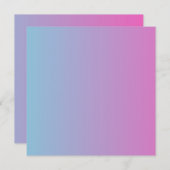 Blauwe en paarse ombre kleuren gradiënt Uitnodigin Kaart (Voorkant / Achterkant)