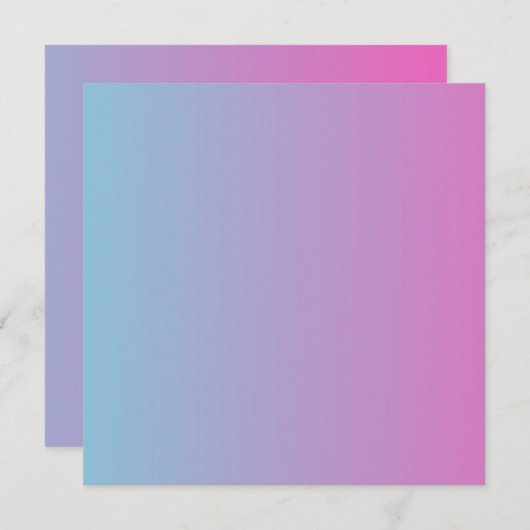 Blauwe en paarse ombre kleuren gradiënt Uitnodigin Kaart (Voorkant / Achterkant)