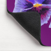 Blauwe en paarse Pansies Mousepad Muismat (Hoek)