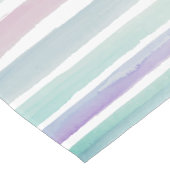 Blauwe en Paarse pastel Waterverf strepen Korte Tafelloper (Hoek)