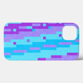 blauwe en paarse pixels Case-Mate iPhone case (Achterkant (horizontaal))