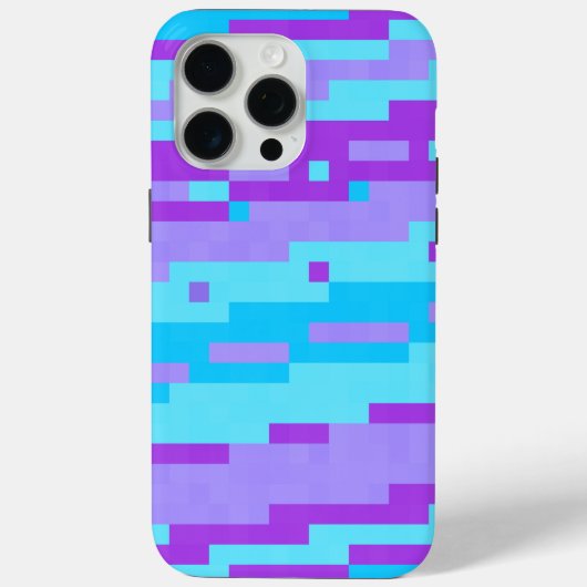 blauwe en paarse pixels Case-Mate iPhone case (Achterkant)