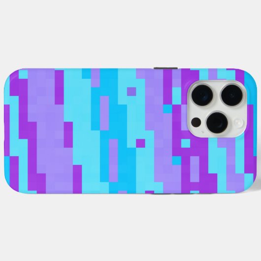 blauwe en paarse pixels Case-Mate iPhone case (Achterkant (horizontaal))