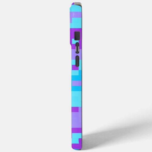 blauwe en paarse pixels Case-Mate iPhone case (Achterkant / Links)