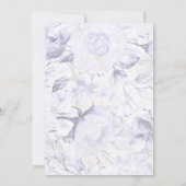 Blauwe en Paarse Rozen bruiloft uitnodiging (Achterkant)