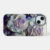 Blauwe en Paarse Rozen iPhone 15 Case (Achterkant horizontaal)