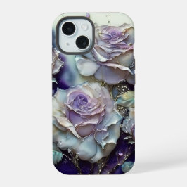 Blauwe en Paarse Rozen iPhone 15 Case