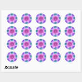 Blauwe en Paarse Rozen Sticker (Vel)