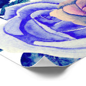 Blauwe en paarse rozen. Wedijzerskaart Poster (Hoek)