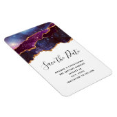 Blauwe en Paarse ruimte en sterren die de datum op Magneet (Rechterzijde)