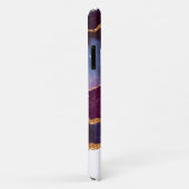 Blauwe en Paarse ruimte en sterren met Gold Ribbon Case-Mate iPhone Case (Achterkant/rechts)