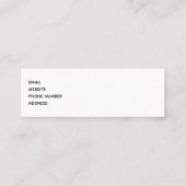 Blauwe en Paarse ruimte en sterren met Gold Ribbon Mini Visitekaartje (Achterkant)