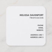 Blauwe en Paarse ruimte en sterren met Gold Ribbon Vierkante Visitekaartje (Achterkant)