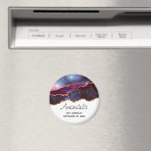 Blauwe en Paarse ruimte en sterren Modern Agate Bi Magneet (Insitu (Vaatwasser))