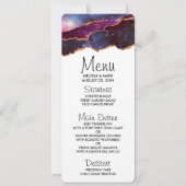 Blauwe en Paarse ruimte en sterren Modern Agate Kaart (Voorkant)