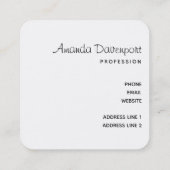 Blauwe en Paarse ruimte en sterren Modern Agate Vierkante Visitekaartje (Achterkant)