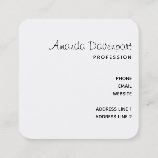 Blauwe en Paarse ruimte en sterren Modern Agate Vierkante Visitekaartje (Achterkant)