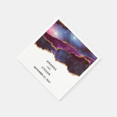 Blauwe en Paarse ruimte en sterren Modern Agate We Servet (Hoek)